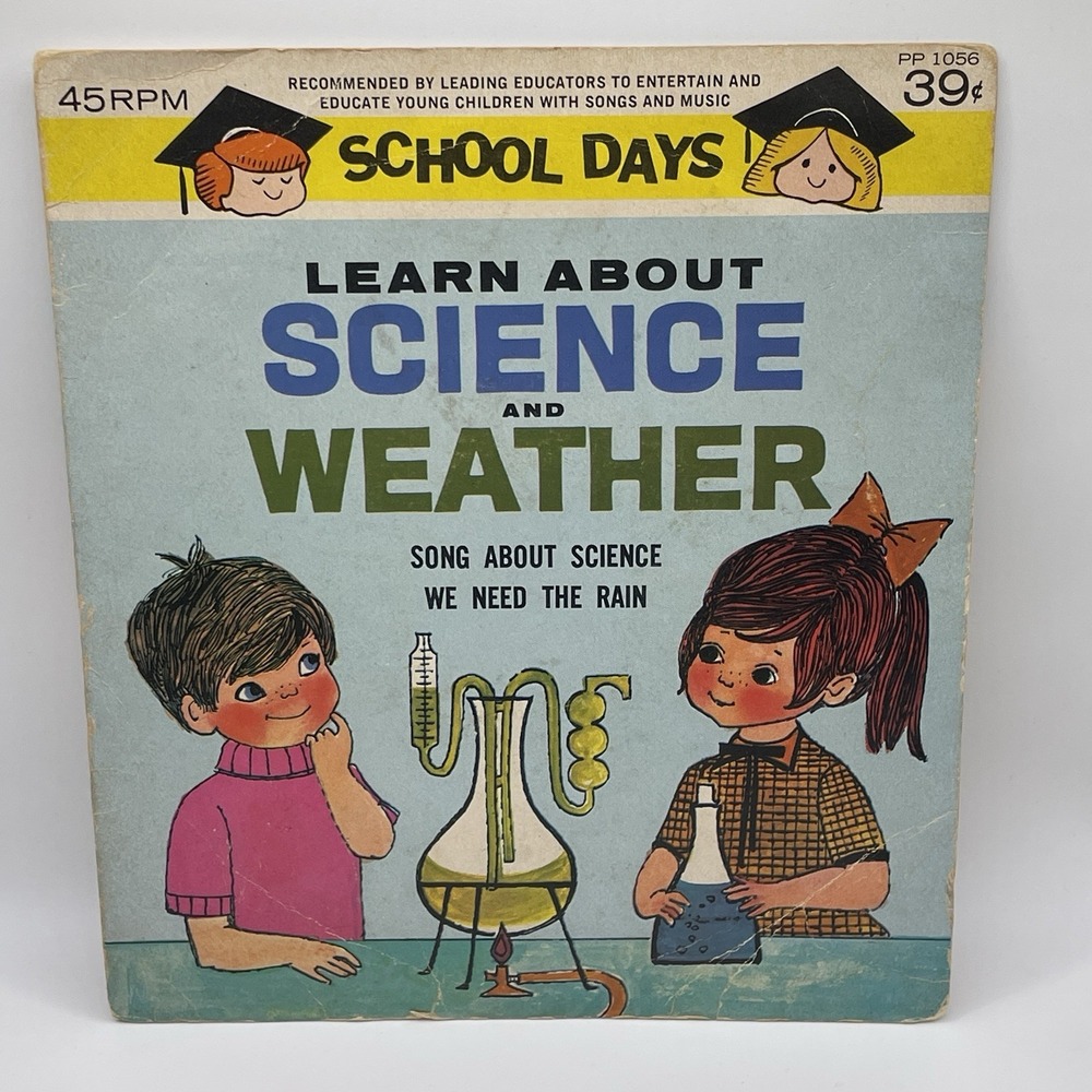 Vintage Peter Pan‎ Record 45 RPM School Days Learn About Sceince and Weather